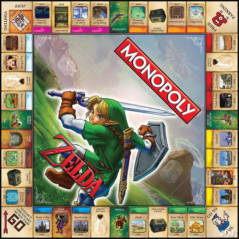 Le plateau du jeu Monopoly Zelda