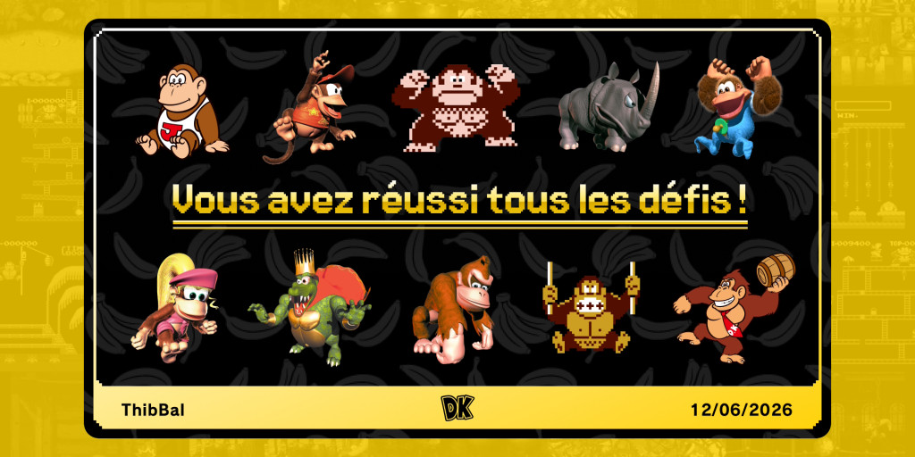 Lancement de l'Ă©vĂ©nement DK Challenge sur Nintendo Switch Online