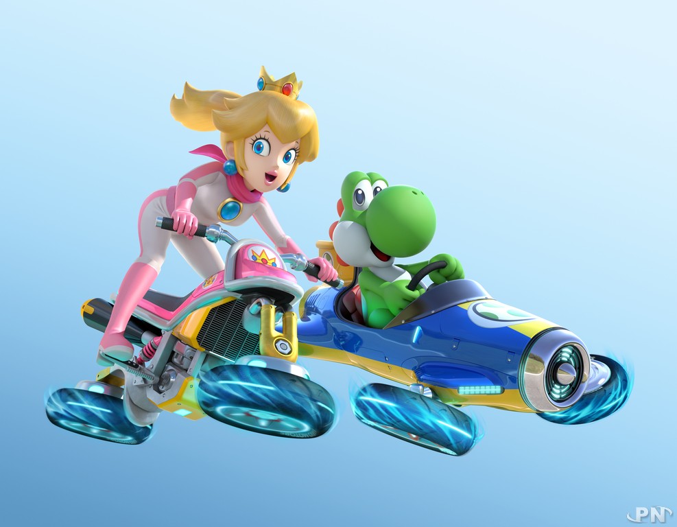 La Princesse Peach préfère la moto, Yoshi le kart aérodynamique