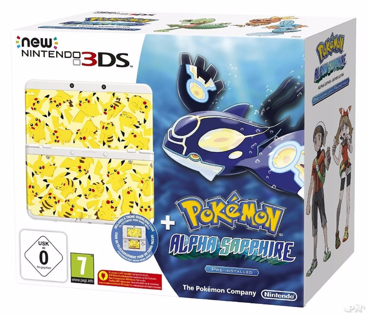 New Nintendo 3DS avec Pokémon Alpha Saphir