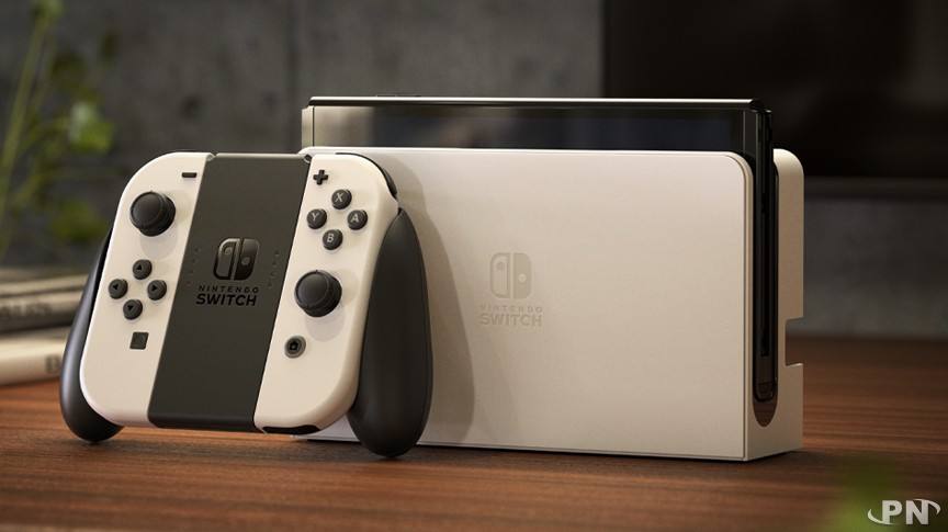 La Nintendo Switch OLED avec Joy-Cons blancs