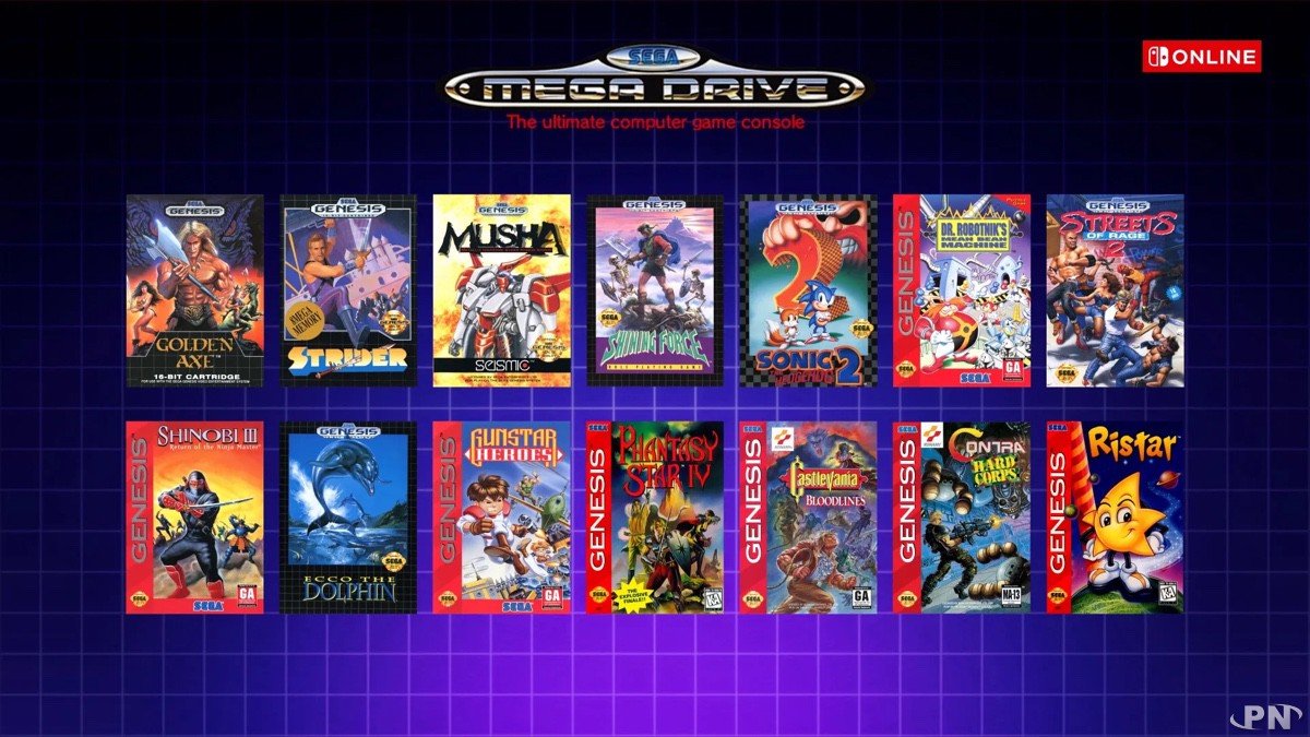 Liste des premiers jeux Megadrive disponibles dans l'Expansion Pack du Nintendo Switch Online