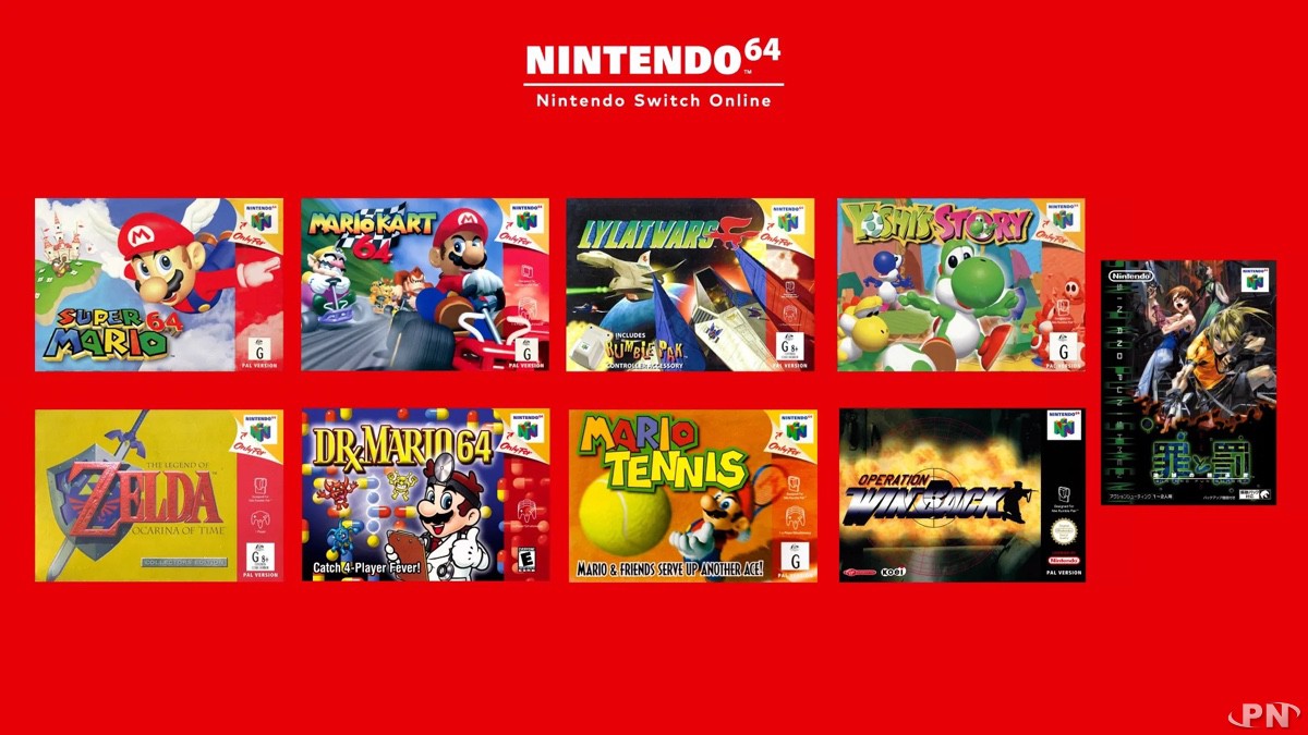 Liste des premiers jeux Nintendo 64 de l'Expansion Pack Nintendo Switch Online