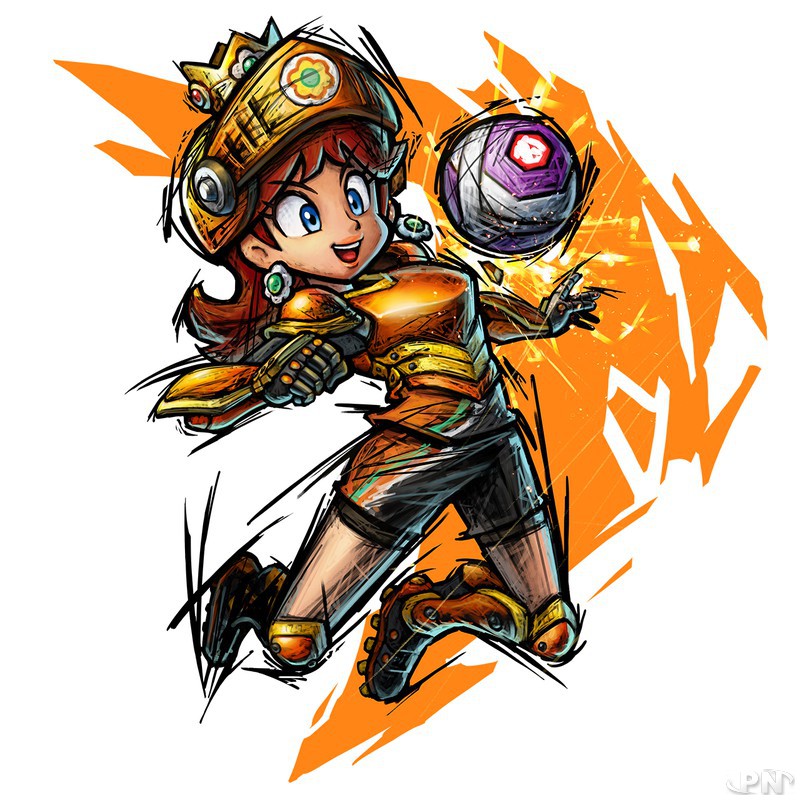 Daisy dans Mario Strikers Battle League Switch