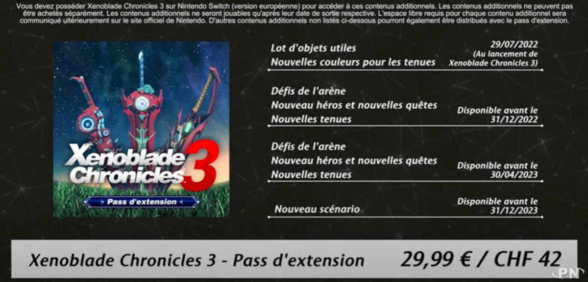 DLC Xenoblade Chronicles 3 sur Nintendo Switch : 29.99€