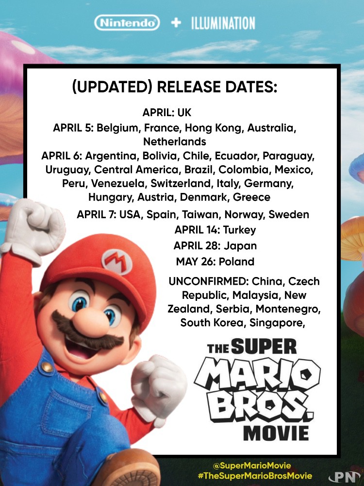 Le film d'animation Super Mario Bros sortira en France le 5 avril 2023