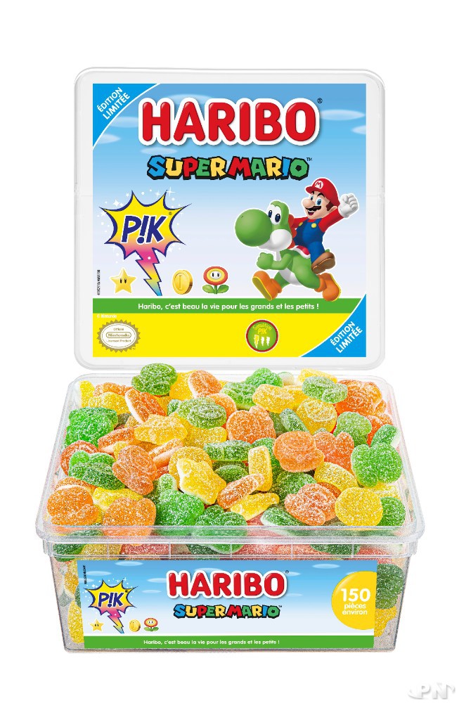 Grande boite de bonbons Haribo P!k x Super Mario : 150 bonbons Mario