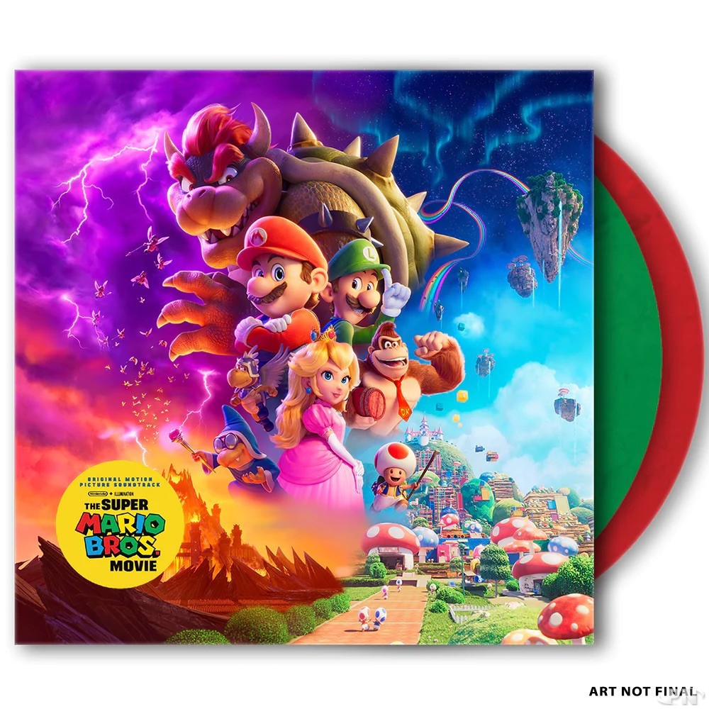 Le vinyle de la bande originale du film d'animation Super Mario Bros le film sort en France le 30 juin 2023