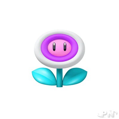 La fleur violette pour se transformer en Mario Bulle