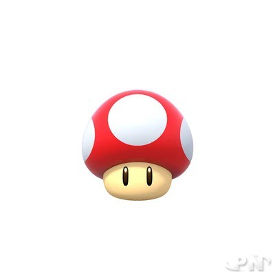 Le champignon rouge des jeux Super Mario