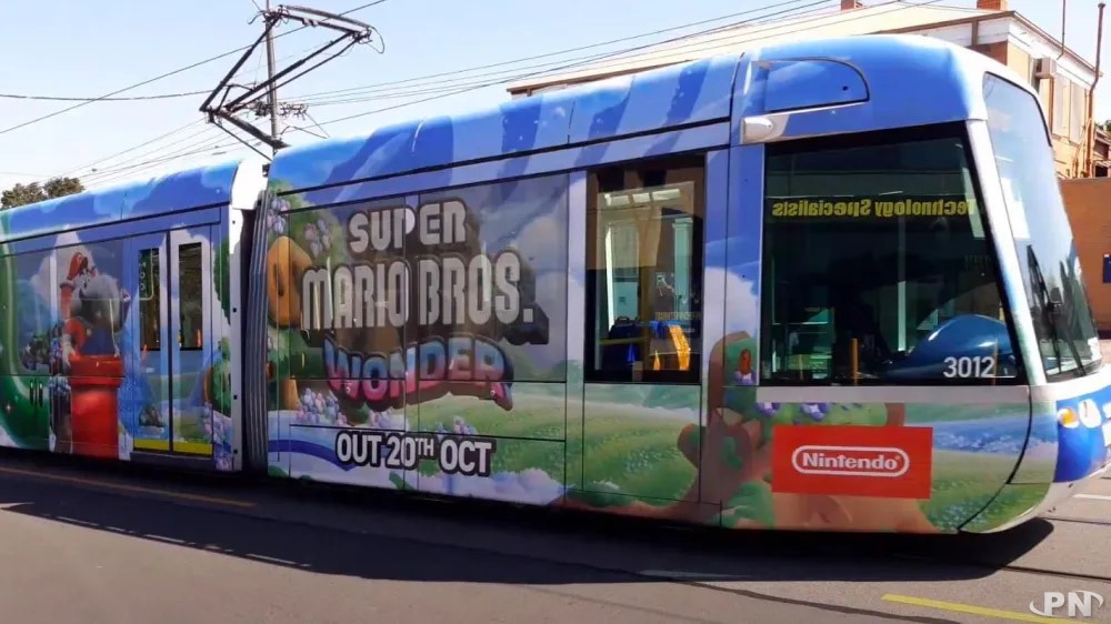 Tramway Super Mario Bros Wonder à Melbourne (avant)