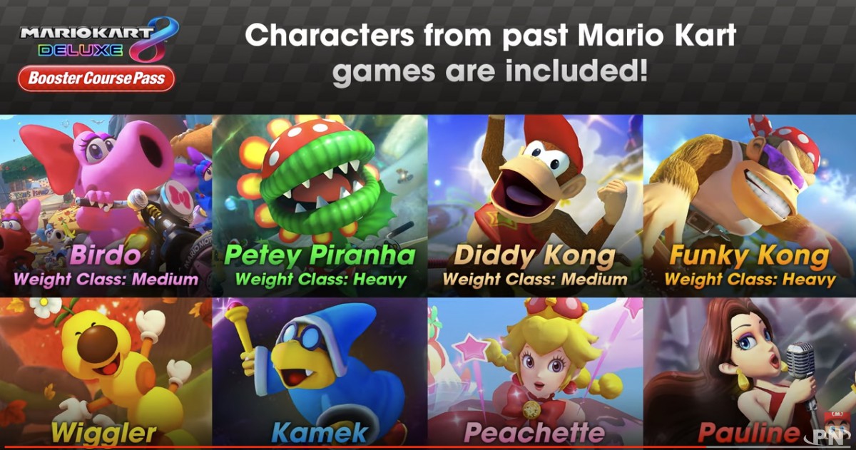 Casting complet des personnages de Mario Kart 8 Deluxe dans le cadre du Pass de circuits additionnels