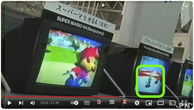 Luigi dans Super Mario 64 dans une démo du SpaceWorld '95