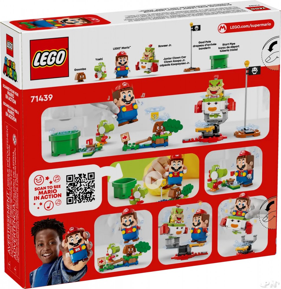 Packaging arrière du set Lego Super Mario n°71439 : Les Aventures de Lego Mario interactif