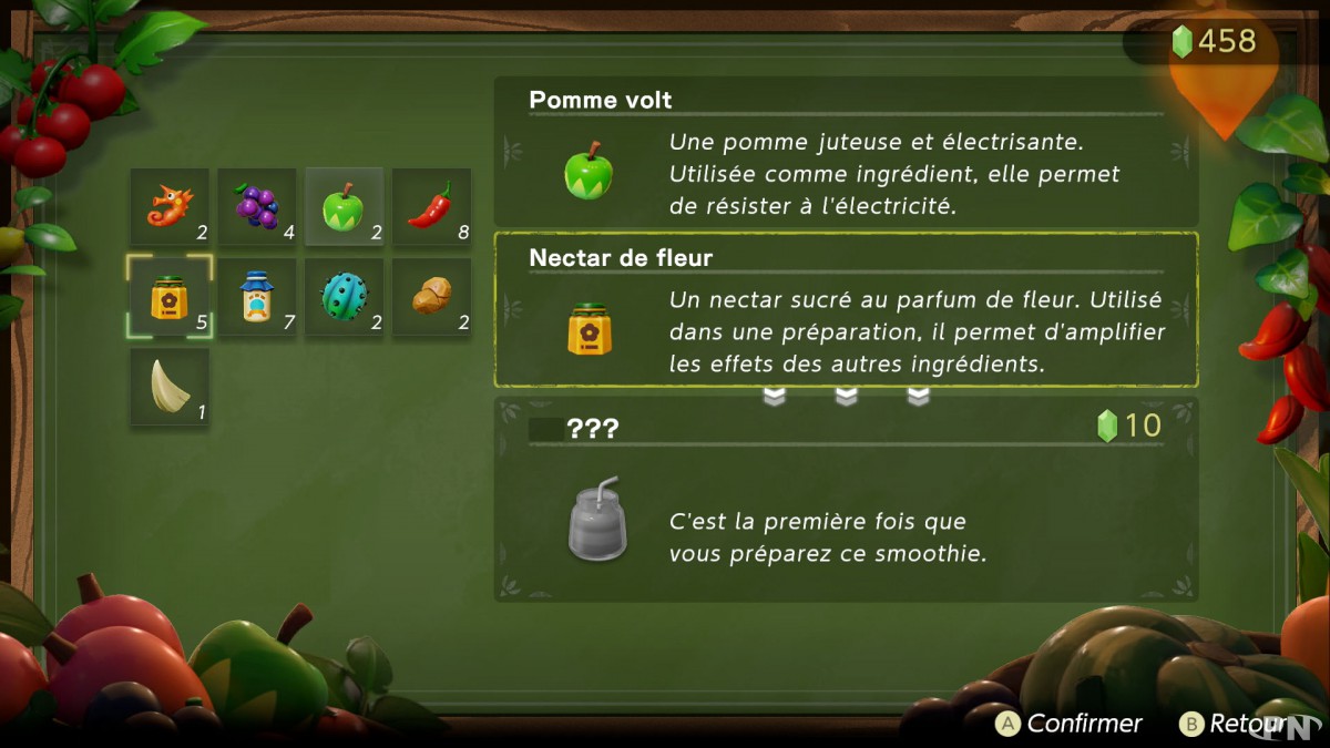 Capture écran du jeu The Legend of Zelda: Echoes of Wisdom (texte en français)