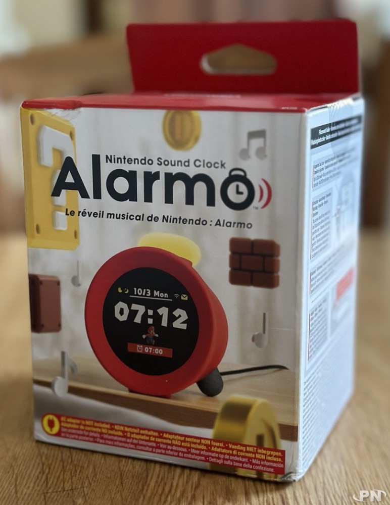 Joli packaging pour Alarmo, le réveil de Nintendo !