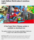 Capture de site web de Super Mario Odyssey  sur Switch